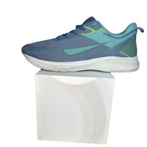 New Step Womens Size 8 Blue-Grey Teal Running Shoe Treaded Sole Sporty Comfort